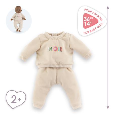 Jogging beige pour poupon 36 cm Multicolore 3 - vertbaudet enfant 