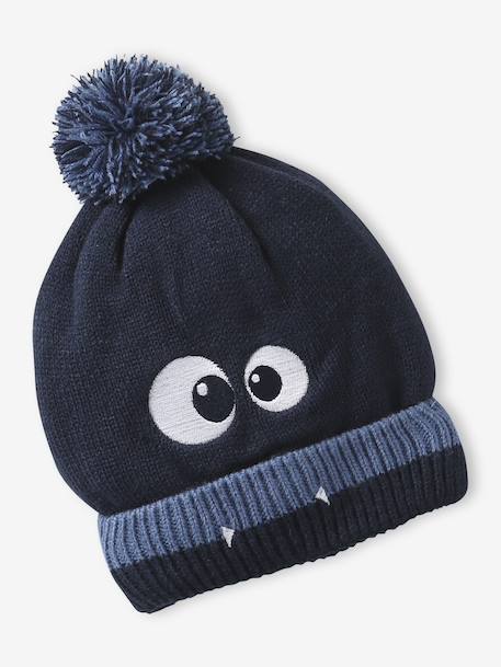 Ensemble garçon bonnet + snood + moufles/gants « Monstre » marine 2 - vertbaudet enfant 