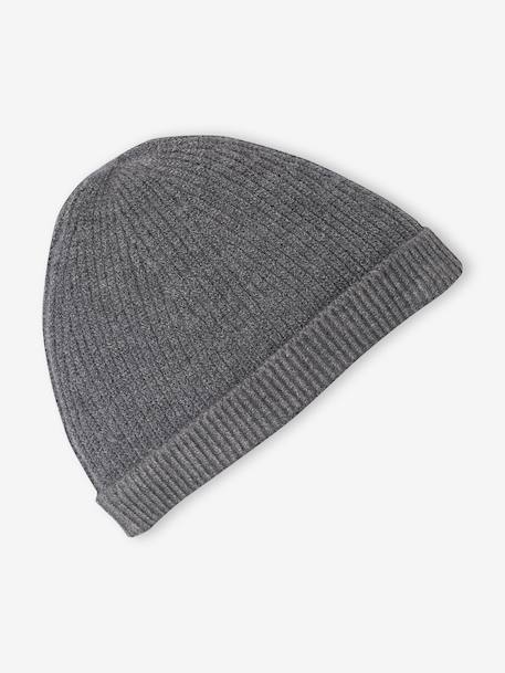 Ensemble naissance 3 pièces en tricot gilet + pantalon + bonnet gris chiné+rose 3 - vertbaudet enfant 