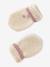 Ensemble bébé bonnet, snood et moufles coeurs beige doré 4 - vertbaudet enfant 