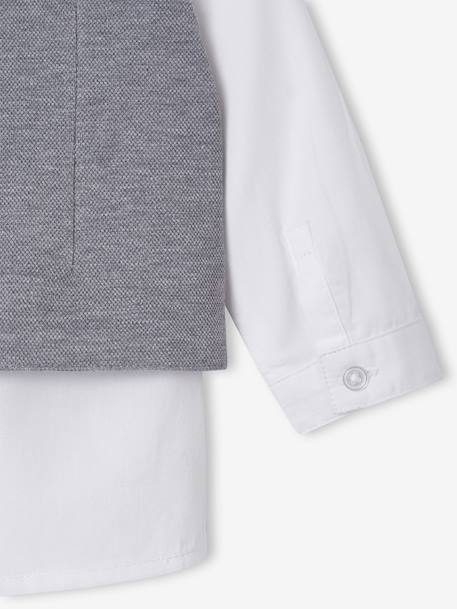 Ensemble bébé garçon chemise noeud pap gilet blanc 9 - vertbaudet enfant 
