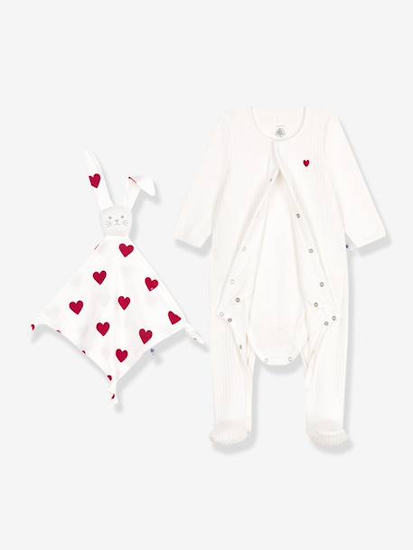 Ensemble cadeau naissance en velours blanc 3 - vertbaudet enfant 