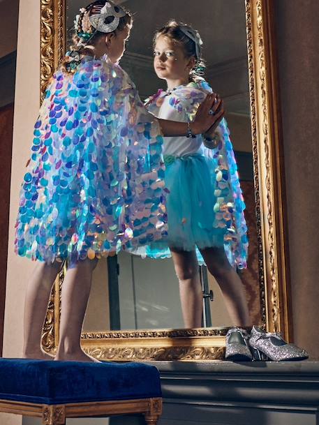 Cape à sequins Loreleï bleu 2 - vertbaudet enfant 