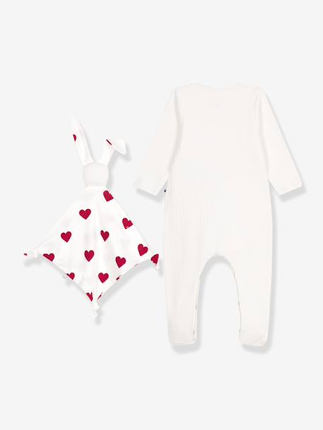Ensemble cadeau naissance en velours blanc 2 - vertbaudet enfant 