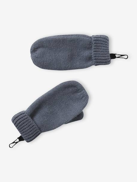 Ensemble garçon bonnet + snood + moufles/gants « Outdoor » bleu grisé+kaki 6 - vertbaudet enfant 