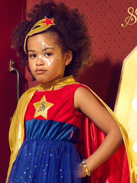 Déguisement super-héroïne bleu foncé 3 - vertbaudet enfant 