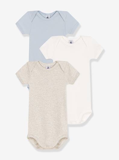 Lot De 3 Bodies Petit Bateau Manches Courtes - 100% Coton - Mixte Bébé - Qualité Française Iconique
