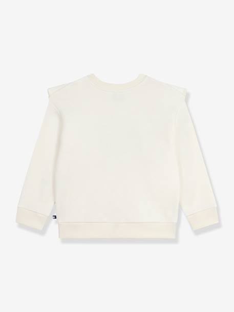 Sweat-shirt fille en coton imprimé à volants écru 3 - vertbaudet enfant 
