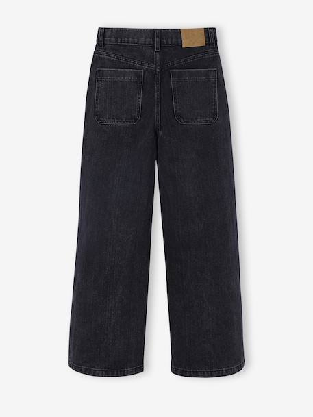 Jean large fille à strass denim black 4 - vertbaudet enfant 
