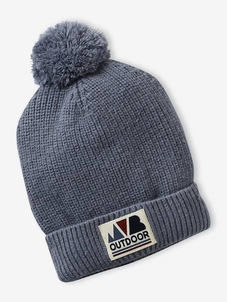 Ensemble garçon bonnet + snood + moufles/gants « Outdoor » bleu grisé+kaki 3 - vertbaudet enfant 