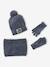 Ensemble garçon bonnet + snood + moufles/gants « Outdoor » bleu grisé+kaki 2 - vertbaudet enfant 