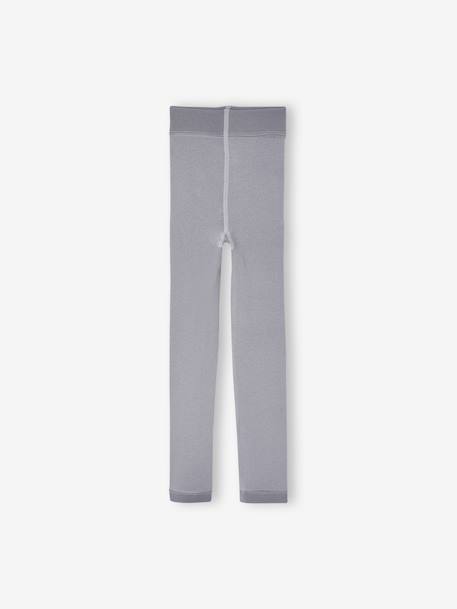 Legging collant fille maille polaire bleu+gris chiné+gris perle+mauve+noir 7 - vertbaudet enfant 
