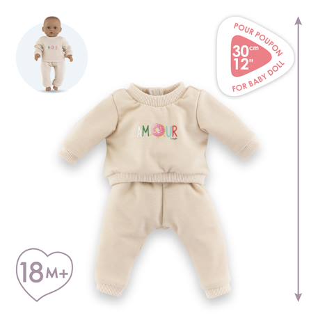 Jogging beige pour poupon 30 cm Beige 2 - vertbaudet enfant 