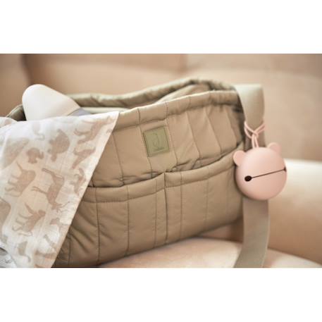 Etui sucette en silicone Rose sauvage+Vert olive 3 - vertbaudet enfant 