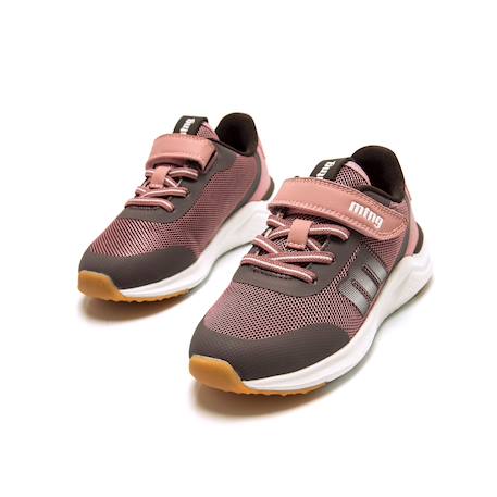 Sneakers filles textile lacets- fermeture adhésive Noir rose+Rose clair 7 - vertbaudet enfant 