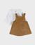 Ensemble salopette en velours et t-shirt en coto Marron 5 - vertbaudet enfant 