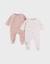 Lot de 2 pyjamas bébé en velours doux Rose 1 - vertbaudet enfant 