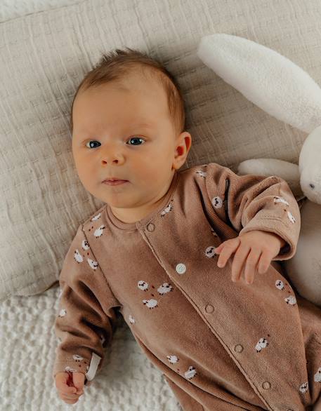 Lot de 2 pyjamas bébé en velours doux Ecru 5 - vertbaudet enfant 
