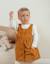 Ensemble salopette en velours et t-shirt en coto Marron 2 - vertbaudet enfant 