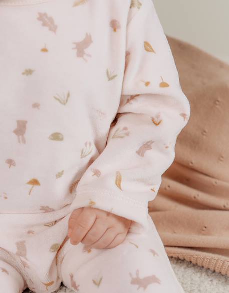 Lot de 2 pyjamas bébé en velours doux Rose 3 - vertbaudet enfant 
