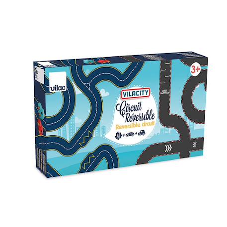 Circuit réversible avec 2 voitures Noir 1 - vertbaudet enfant 