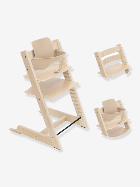 Tripp Trapp pack chaise + babyset beige+blanc+gris 1 - vertbaudet enfant 
