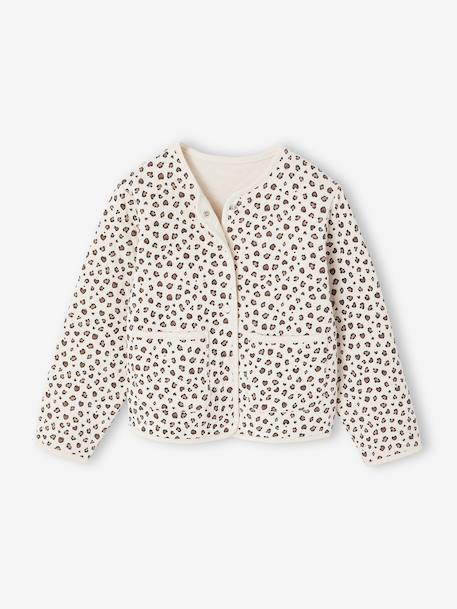 Ensemble robe et gilet matelassé fille anthracite+bois de rose 3 - vertbaudet enfant 