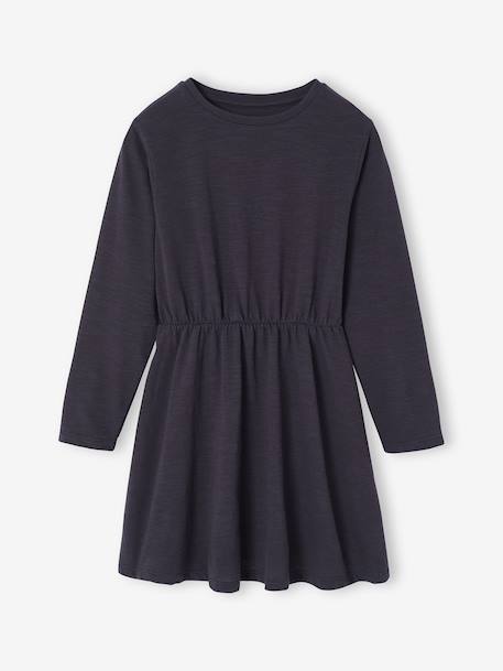 Ensemble robe et gilet matelassé fille anthracite+bois de rose 2 - vertbaudet enfant 