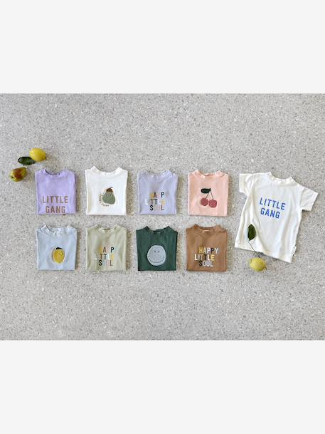 T-shirt citron bleu enfant Little Gang LÄSSIG bleu ciel 5 - vertbaudet enfant 