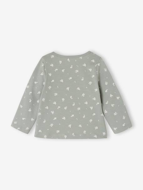 Lot de 2 T-shirts bébé Basics manches longues noisette+vert sauge 12 - vertbaudet enfant 