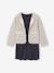 Ensemble robe et gilet matelassé fille anthracite+bois de rose 1 - vertbaudet enfant 