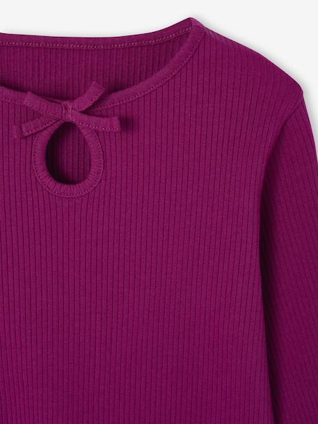 T-shirt en côtes fille manches longues marine+violine 6 - vertbaudet enfant 