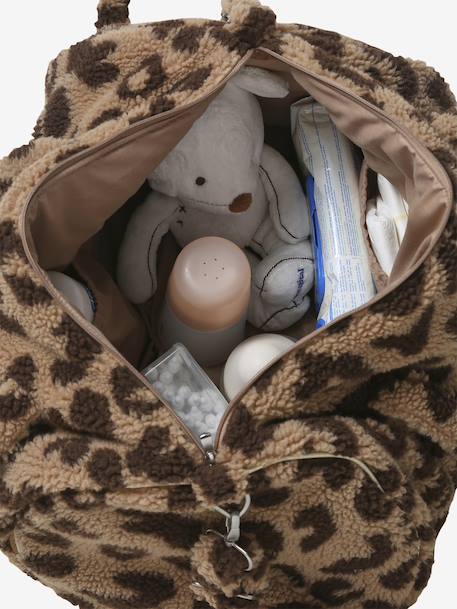 Sac à langer Baby Roll en peluche beige+café 12 - vertbaudet enfant 