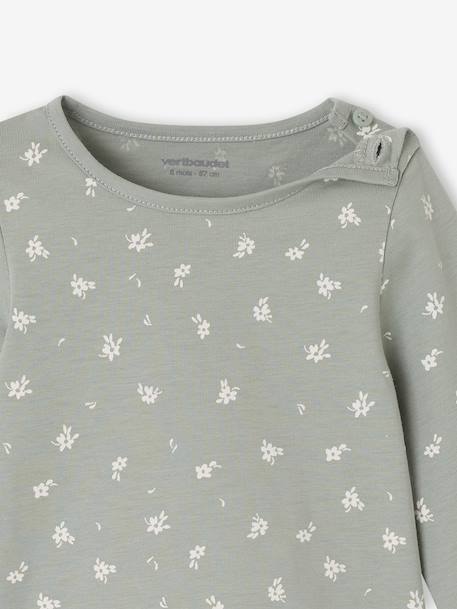 Lot de 2 T-shirts bébé Basics manches longues noisette+vert sauge 11 - vertbaudet enfant 
