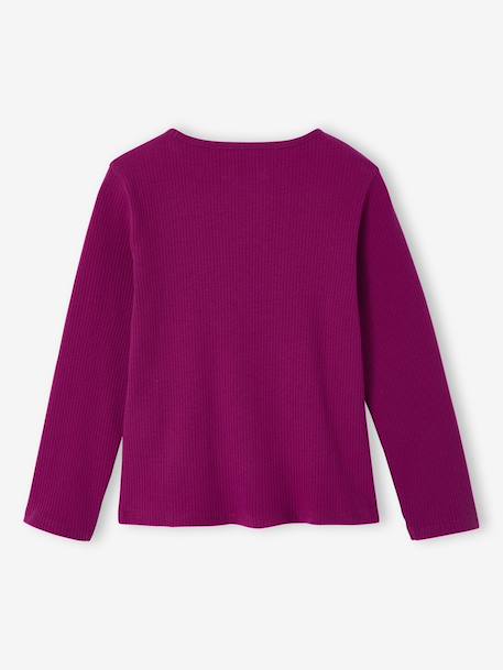 T-shirt en côtes fille manches longues marine+violine 5 - vertbaudet enfant 