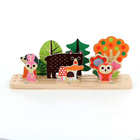 Jeu de logique en bois la forêt Beige 2 - vertbaudet enfant 