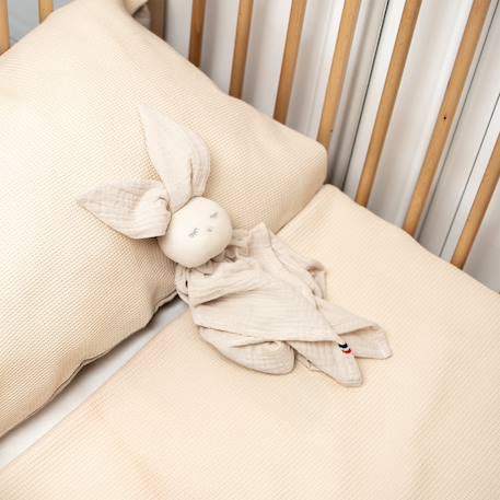 Couverture été en coton nid d'abeille Beige+Bleu+Écru+Rose 3 - vertbaudet enfant 