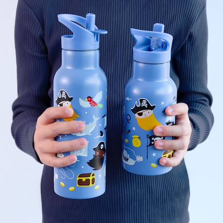 Gourde isotherme pirates (350 ml) Bleu, noir, jaune 5 - vertbaudet enfant 