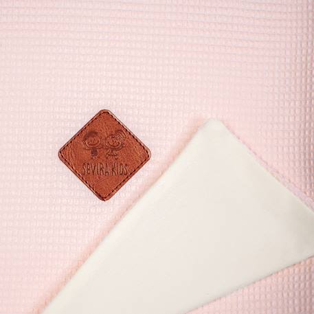 Couverture été en coton nid d'abeille Beige+Bleu+Écru+Rose 12 - vertbaudet enfant 