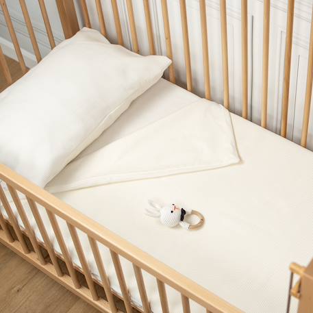 Couverture été en coton nid d'abeille Beige+Bleu+Écru+Rose 8 - vertbaudet enfant 
