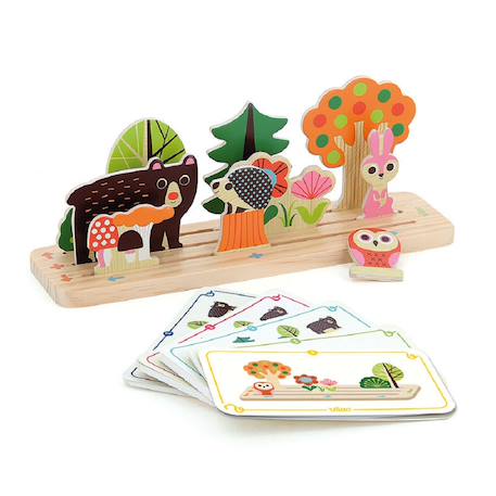 Jeu de logique en bois la forêt Beige 1 - vertbaudet enfant 