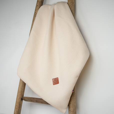 Couverture été en coton nid d'abeille Beige+Bleu+Écru+Rose 2 - vertbaudet enfant 