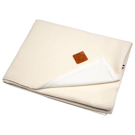 Couverture été en coton nid d'abeille Beige+Bleu+Écru+Rose 1 - vertbaudet enfant 