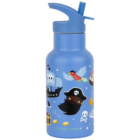 Gourde isotherme pirates (350 ml) Bleu, noir, jaune 1 - vertbaudet enfant 