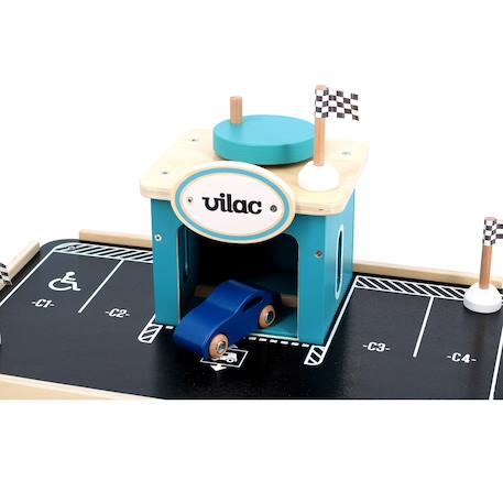 Garage en bois vintage vilacity Bleu 5 - vertbaudet enfant 
