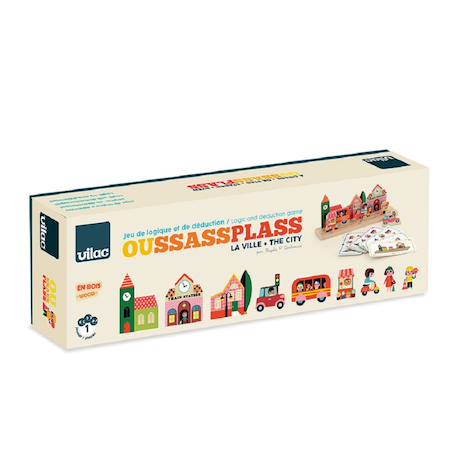 Jeu de logique en bois la ville Beige 6 - vertbaudet enfant 