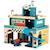 Garage en bois vintage vilacity Bleu 1 - vertbaudet enfant 
