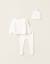 Ensemble de maille 3 pièces Blanc 1 - vertbaudet enfant 