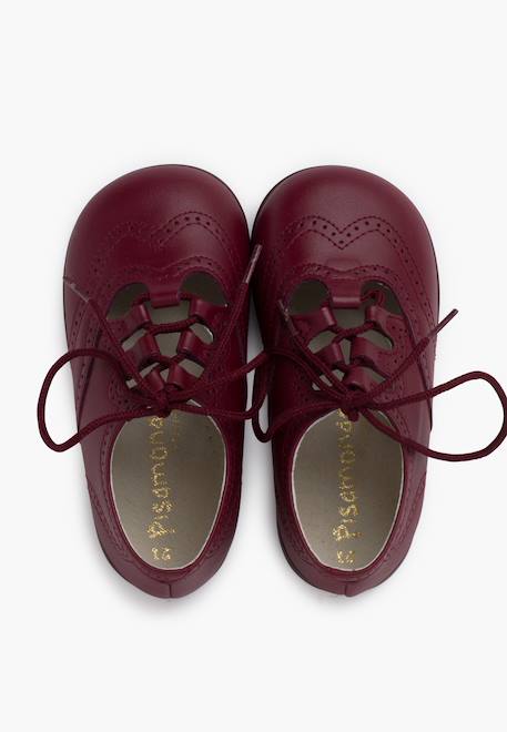 Chaussures anglaises en cuir Beige+Blanc+Bleu marine+Bleu moyen+Bordeaux+Camel+Marron 28 - vertbaudet enfant 