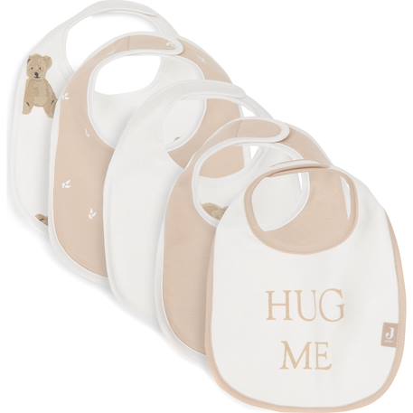 Lot de 5 bavoirs imperméables Beige, bleu, blanc+Ecru, beige, noir 7 - vertbaudet enfant 